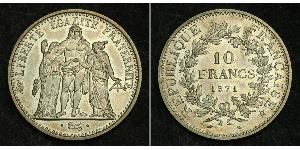 10 Franc French Fifth Republic (1958 - ) Silver 