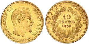 10 Franc 法蘭西第二帝國 (1852 - 1870) 金 拿破仑三世