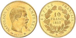 10 Franc 法蘭西第二帝國 (1852 - 1870) 金 拿破仑三世