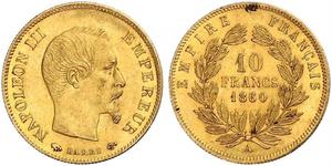 10 Franc 法蘭西第二帝國 (1852 - 1870) 金 拿破仑三世