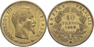 10 Franc 法蘭西第二帝國 (1852 - 1870) 金 拿破仑三世