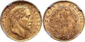 10 Franc 法蘭西第二帝國 (1852 - 1870) 金 拿破仑三世