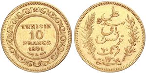 10 Franc 突尼西亞 金 