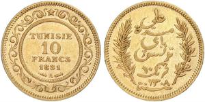 10 Franc 突尼西亞 金 