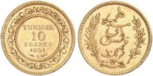 10 Franc 突尼西亞 金 