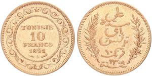 10 Franc 突尼西亞 金 