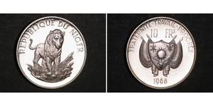 10 Franc 尼日尔 (1960 - ) 銀 