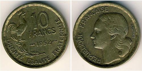 10 Franc 法兰西第四共和国 (1946 - 1958) 青铜/铝 