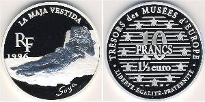 10 Franc / 1.5 Euro Frankreich Silber 