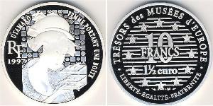 10 Franc / 1.5 Euro Frankreich Silber 