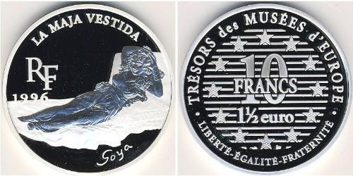 10 Franc / 1.5 Euro Frankreich Silber 