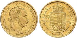 10 Franc / 4 Forint Austria-Hungary (1867-1918) Gold Franz Joseph I (1830 - 1916)