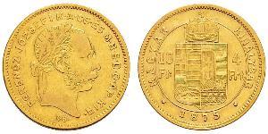 10 Franc / 4 Forint Impero austro-ungarico (1867-1918) Oro Franz Joseph I (1830 - 1916)