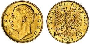 10 Franga Ari Албанія Золото Zog I, Skanderbeg III of Albania