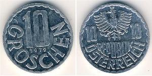 10 Grosh Besetztes Nachkriegsösterreich Aluminium 