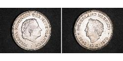 10 Gulden Regno dei Paesi Bassi (1815 - ) Argento Juliana of the Netherlands (1909 – 2004)