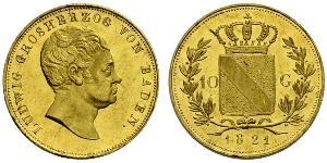 10 Gulden Grand Duchy of Baden (1806-1918) Gold Ludwig I. (Baden)(1763 - 1830)