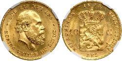 10 Gulden Königreich der Niederlande (1815 - ) Gold 