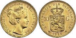 10 Gulden Königreich der Niederlande (1815 - ) Gold Wilhelmina (Niederlande)(1880 - 1962)
