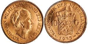 10 Gulden Königreich der Niederlande (1815 - ) Gold Wilhelmina (Niederlande)(1880 - 1962)