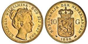 10 Gulden Königreich der Niederlande (1815 - ) Gold Wilhelmina (Niederlande)(1880 - 1962)