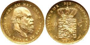 10 Gulden Königreich der Niederlande (1815 - ) Gold 