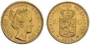 10 Gulden Königreich der Niederlande (1815 - ) Gold Wilhelmina (Niederlande)(1880 - 1962)