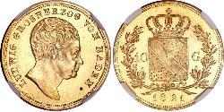 10 Gulden Grand Duchy of Baden (1806-1918) Oro Luigi I di Baden(1763 - 1830)