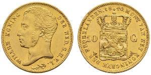 10 Gulden Regno dei Paesi Bassi (1815 - ) Oro William I of the Netherlands (1772 - 1843)