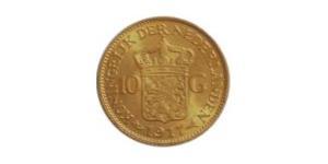 10 Gulden Reino de los Países Bajos (1815 - ) Oro Guillermina de los Países Bajos(1880 - 1962)