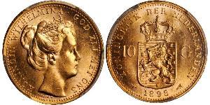 10 Gulden Reino de los Países Bajos (1815 - ) Oro Guillermina de los Países Bajos(1880 - 1962)