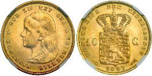 10 Gulden 荷兰王国 金 威廉明娜 (荷兰)