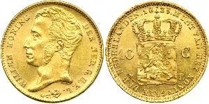 10 Gulden 荷兰王国 金 William I of the Netherlands (1772 - 1843)