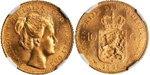 10 Gulden 荷兰王国 金 威廉明娜 (荷兰)