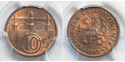 10 Haleru Cecoslovacchia  (1918-1992) Bronzo 