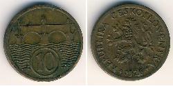 10 Heller Tchécoslovaquie  (1918-1992) Bronze 