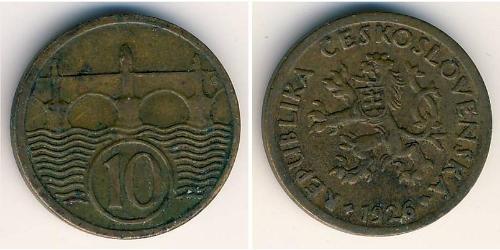 10 Heller Tchécoslovaquie  (1918-1992) Bronze 