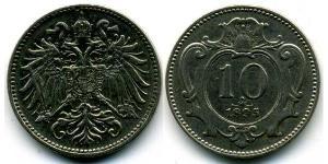 10 Heller Austria-Hungary (1867-1918) Copper/Nickel 