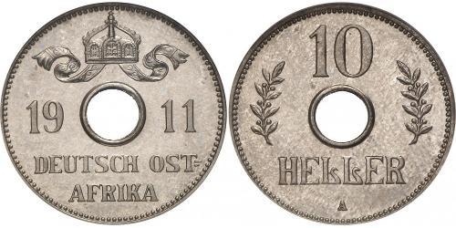 10 Heller German East Africa (1885-1919) Copper/Nickel 