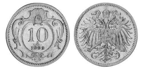 10 Heller Österreich-Ungarn (1867-1918) Nickel Franz Joseph I (1830 - 1916)