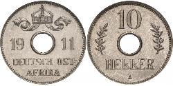 10 Heller German East Africa (1885-1919) 镍/銅 