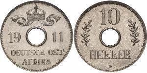 10 Heller German East Africa (1885-1919) 銅/镍 
