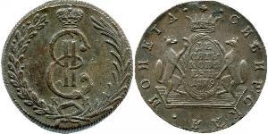 10 Kopeck 俄罗斯帝国 (1721 - 1917) 銅 叶卡捷琳娜二世 (1729-1796)