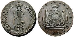 10 Kopeke Russisches Reich (1720-1917) Kupfer Katharina II (1729-1796)
