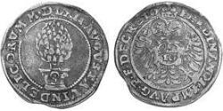 10 Kreuzer Augusta (Germania) (1276 - 1803) Argento Ferdinando I del Sacro Romano Impero  (1503-1564)