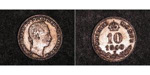 10 Kreuzer Impero austriaco (1804-1867) Argento Franz Joseph I (1830 - 1916)