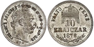 10 Kreuzer Impero austro-ungarico (1867-1918) Argento Franz Joseph I (1830 - 1916)