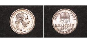 10 Kreuzer Imperio austrohúngaro (1867-1918) Plata Franz Joseph I (1830 - 1916)