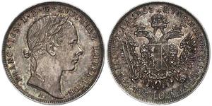 10 Kreuzer Kaisertum Österreich (1804-1867) Silber 