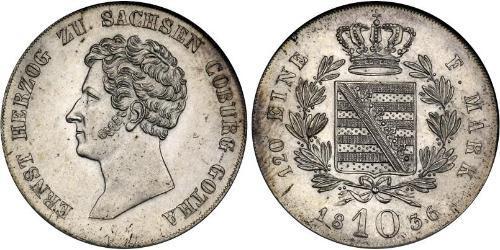 10 Kreuzer Sachsen-Coburg und Gotha (Herzogtum) (1826-1920) Silber 